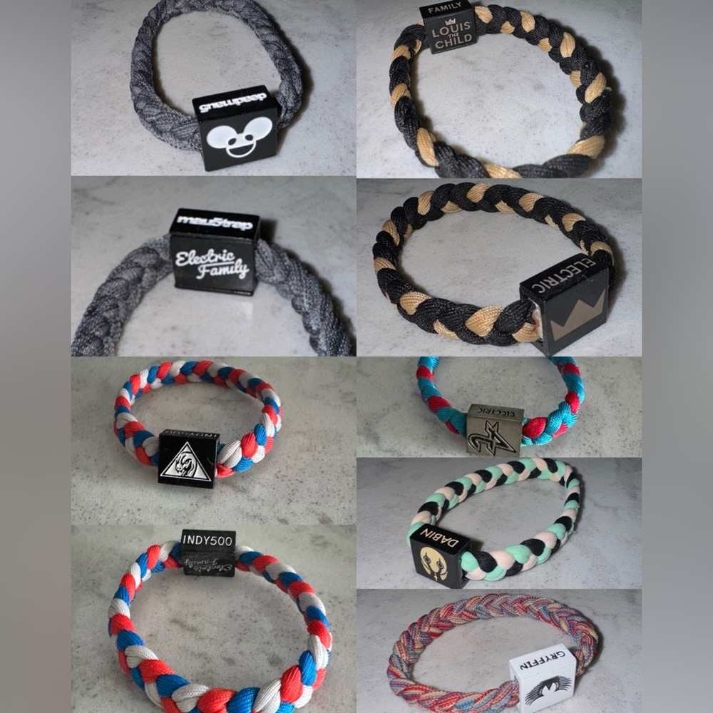 Five (5) Bundle Electric Family Rave EDM DJ Raver Dance Bracelets